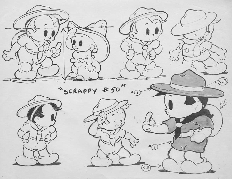Scrappy model sheet by Ray Patterson