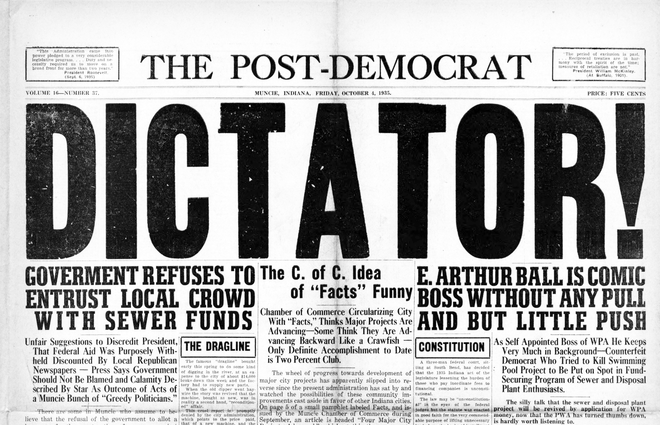Post-Democrat headline