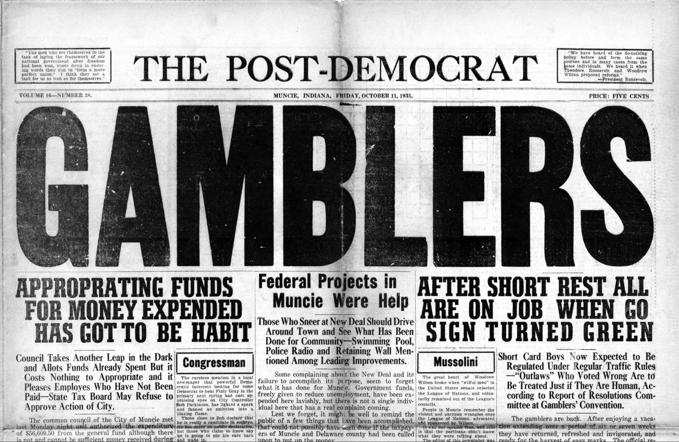 Post-Democrat headline