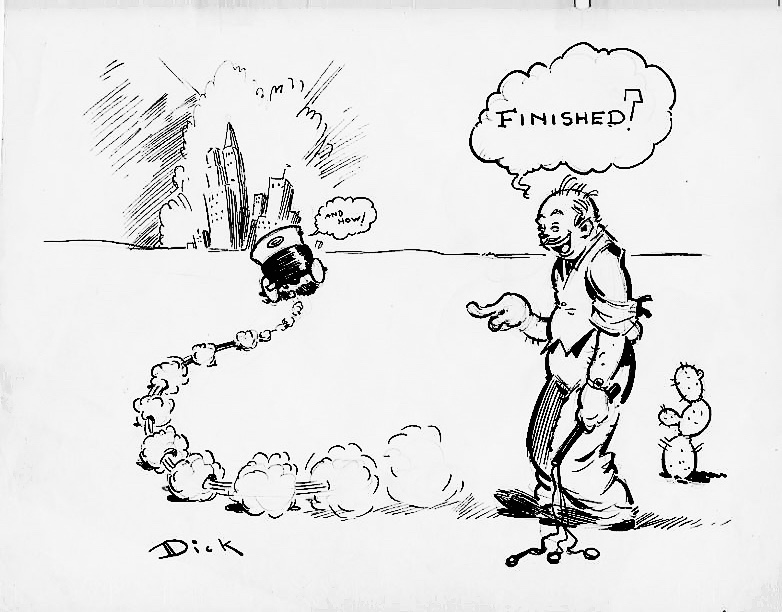 Dick Huemer farewell drawing for Phil Davis